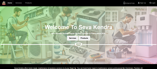 Seva Kendra Home Services Website
